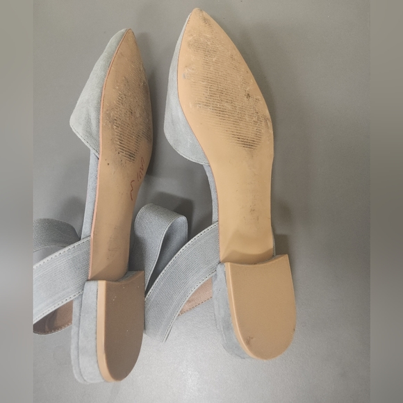 Steve Madden Uptown Elastic Ankle Grey Suede Flats Sz 9. Excellent Condition - Picture 9 of 9